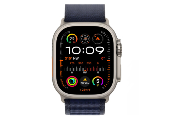 Apple Watch Ultra 2 49mm Natural Titanium Case with Navy Alpine Loop